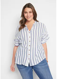 Krinklet bluse av lett viskose, bonprix