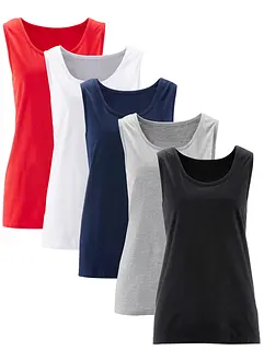 Lang topp av 100% bomull (5-pack), bonprix