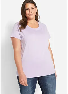 Topp med rund hals, kort arm (5-pack), bonprix