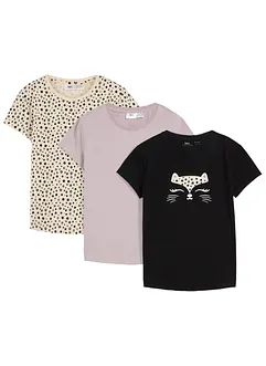 T-skjorte i økologisk bomull til barn (3-pack), bonprix