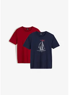 T-skjorte i 100% økologisk bomull (2-pack), bonprix