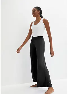 Pyjamasbukse med viskose og vide ben, bonprix