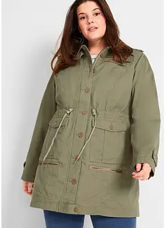 Bomullsparkas i utility-stil, halvlang, bonprix