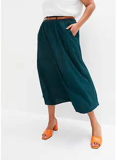 Maxiskjørt med belte (2-delt sett), bonprix