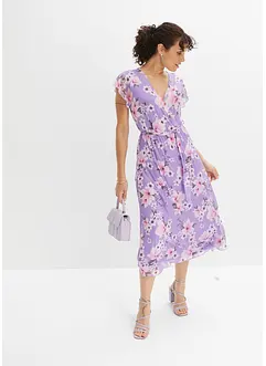 Mesh-midikjole med print, bonprix