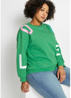 Oversized sweatshirt i myk bomullsmiks, bonprix