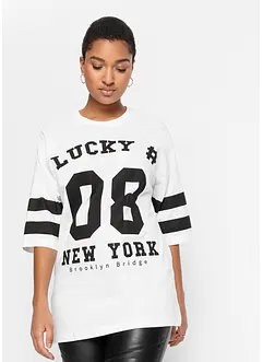 Oversized topp i 100% økologisk bomull, bonprix