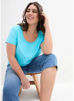 Topp i 100% bomull, kortermet, bonprix