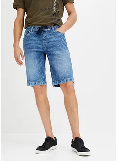 Pull on-bermudashorts i lett denim med stretch, Slim Fit, bonprix
