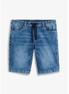 Pull on-bermudashorts i lett denim med stretch, Slim Fit, bonprix