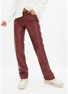 Bukse i imitert skinn, Mid Waist, bonprix