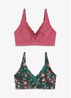 BH  uten bøyle med økologisk bomull (2-pack), bonprix