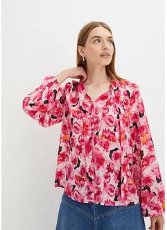 Chiffonbluse med sløyfe, bonprix