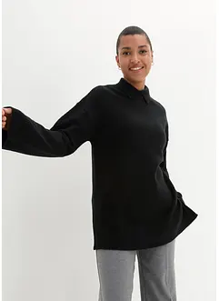 Oversized genser med Turtleneck og splitter i siden, bonprix