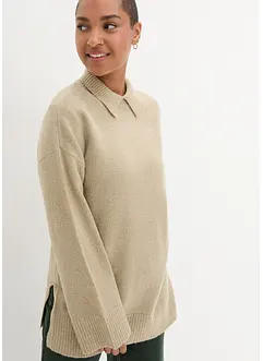 Oversized genser med Turtleneck og splitter i siden, bonprix