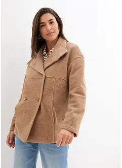 Oversized jakke med ull-look, bonprix
