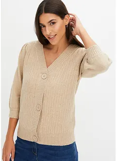 Cardigan med ballongermer, bonprix