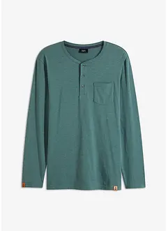 Henley-shirt, langermet, av økologisk bomull, bonprix