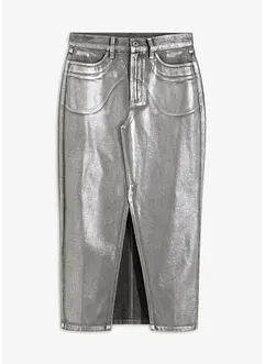 Jeansskjørt med belegg, bonprix
