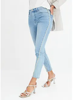 Skinny jeans med strass-applikasjon, bonprix