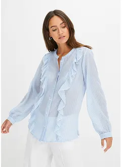 Bluse med volanger, bonprix