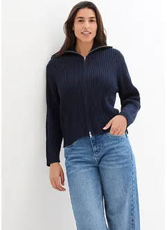 Cardigan med glidelås, bonprix