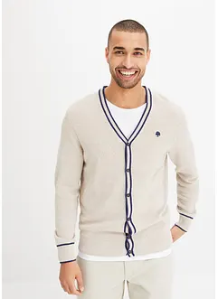 Finstrikket cardigan med resirkulert bomull, bonprix