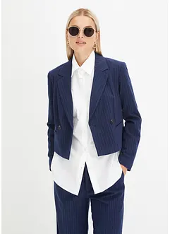 Kort blazer med nålestriper, bonprix