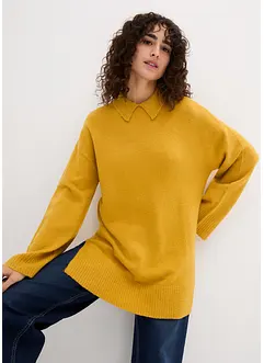 Oversized genser med Turtleneck og splitter i siden, bonprix
