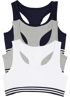 BH-topp med myk bomull (3-pack), bonprix