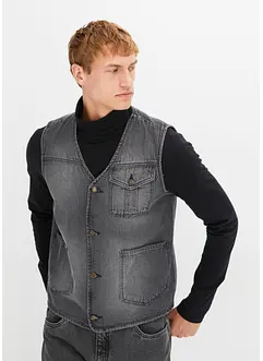 Jeansvest av økologisk bomull, Regular Fit, bonprix