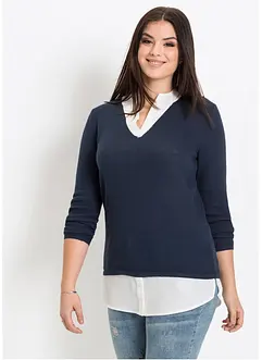 Genser med isydd bluse, bonprix