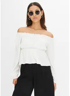 Singoallabluse av crinkle-viskose, bonprix