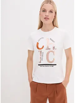 T-shirt med glitterprint, bonprix