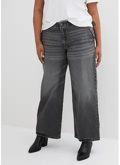 Wide Leg-jeans Mid Waist, stretch, bonprix