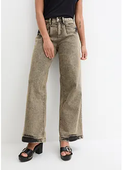 Wide Leg-jeans High Waist, stretch, bonprix