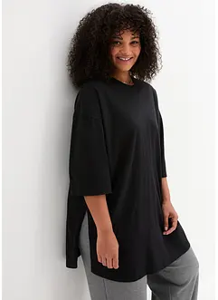 Oversized, lang topp i 100% økologisk bomull, bonprix