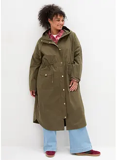 Overgangsparkas med trench-look og justering i midjen, bonprix