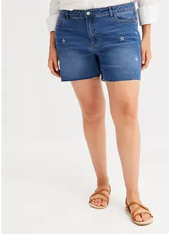 Jeans-shorts med broderi, BODYFLIRT