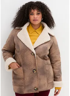 Shearling-jakke med lommer, bpc bonprix collection