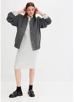 Ribbestrikket kjole, bonprix