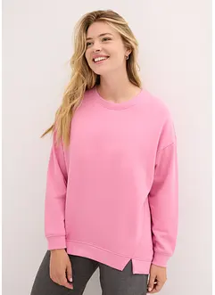 Oversized sweatshirt med splitt i nederkant, bonprix