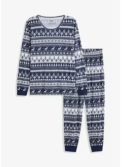 Pyjamas av økologisk bomull med lange ermer, bonprix