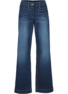 Wide Leg-jeans Mid Waist, komfortlinning, bonprix