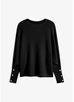 Genser med perleknapper, bonprix