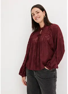 Bluse med volumermer, bonprix