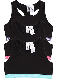 Bustier med økologisk bomull til barn (3-pack), bonprix