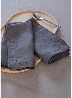 Tøyservietter i lin (2-pack), bonprix