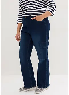 Cargo-jeans, High Waist, komfortlinning, bonprix