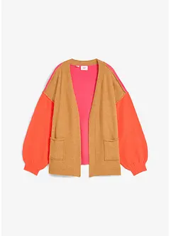 Oversized cardigan med Color-Blocking, bonprix